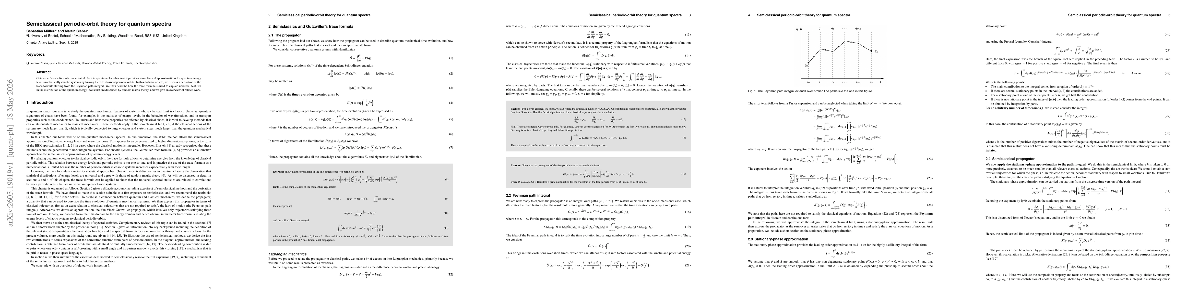 Thumbnail for Semiclassical periodic-orbit theory for quantum spectra