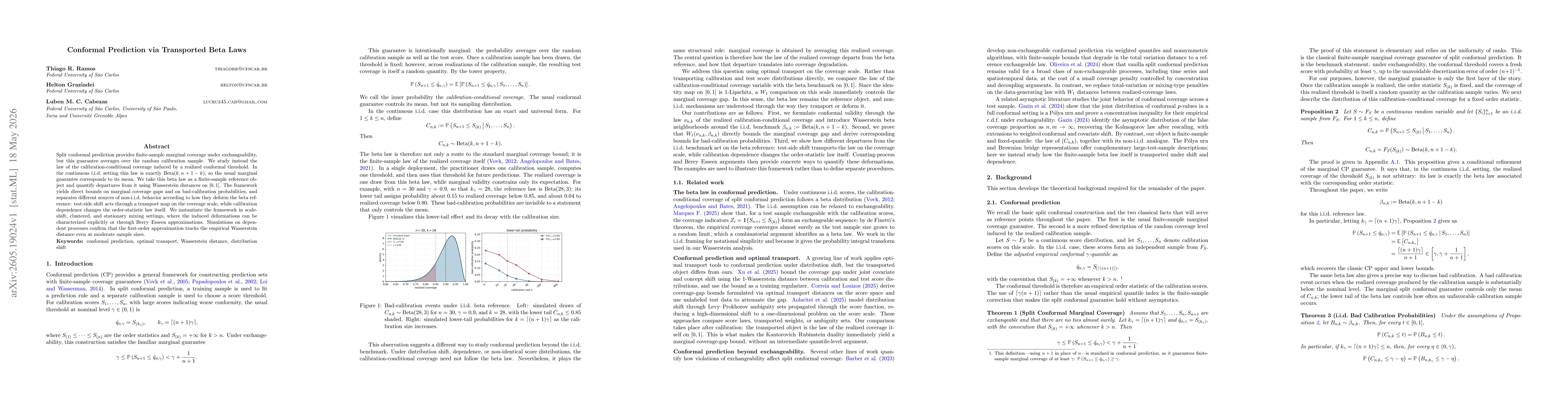 Thumbnail for Conformal Prediction via Transported Beta Laws