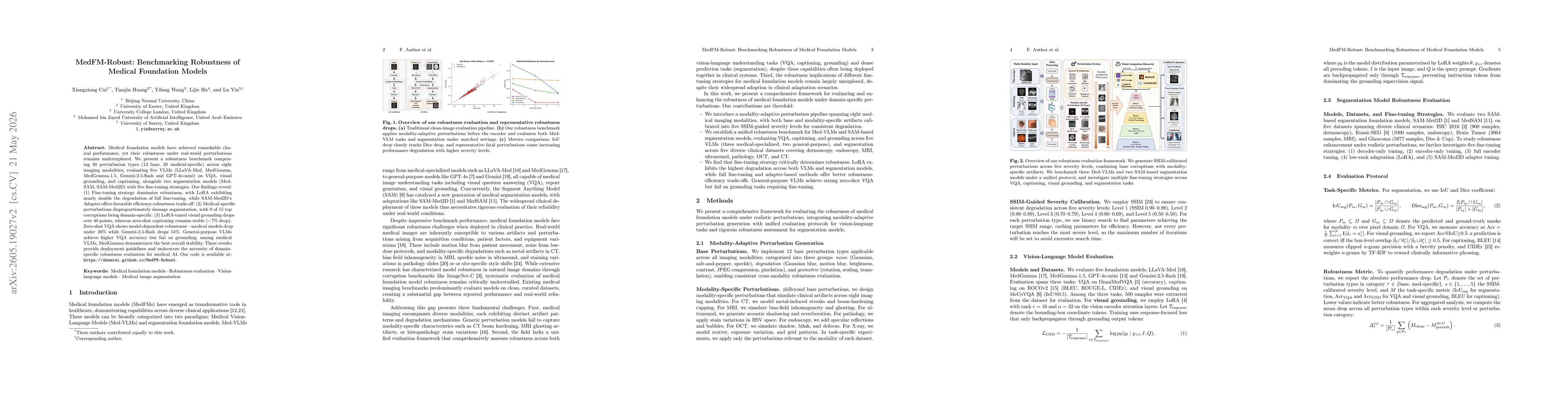 Thumbnail for MedFM-Robust: Benchmarking Robustness of Medical Foundation Models