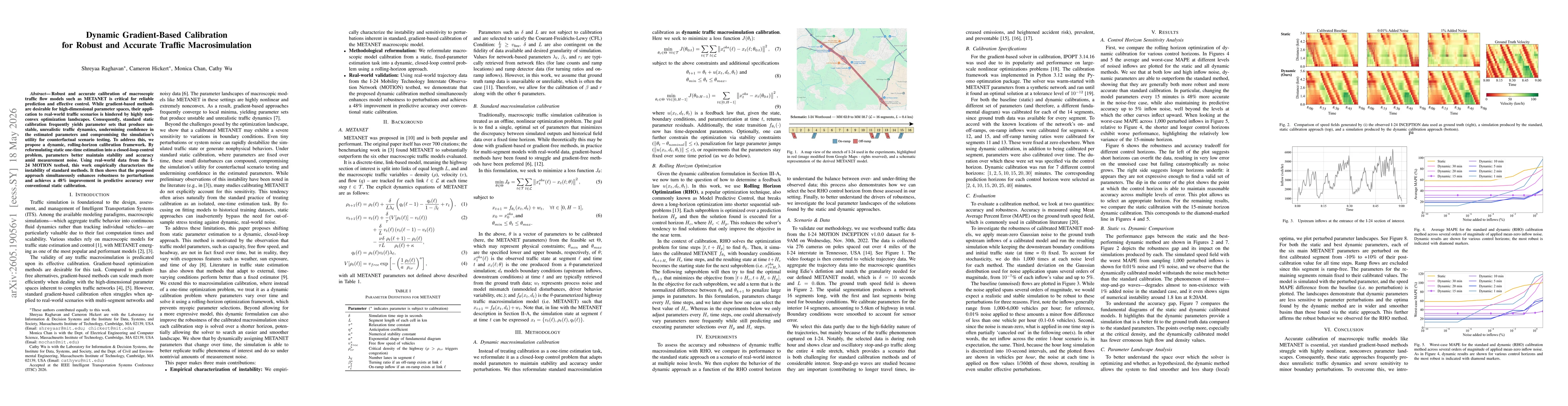 Thumbnail for Dynamic Gradient-Based Calibration for Robust and Accurate Traffic Macrosimulation