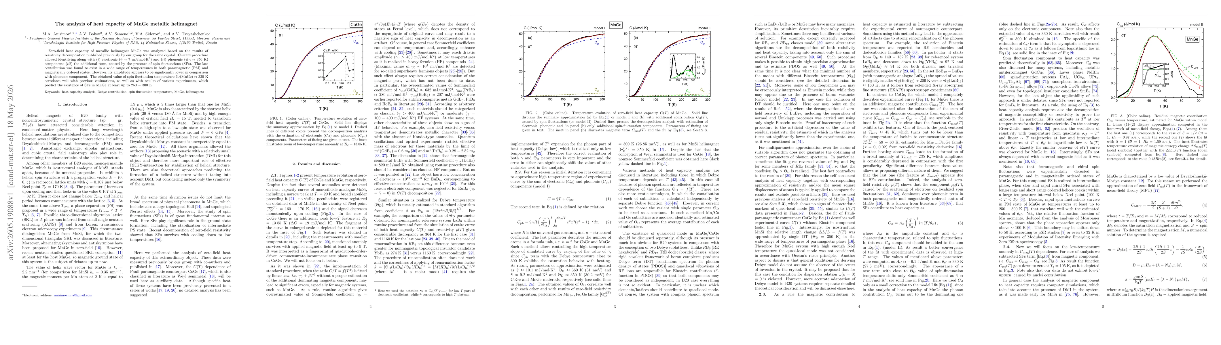 Thumbnail for The analysis of heat capacity of MnGe metallic helimagnet