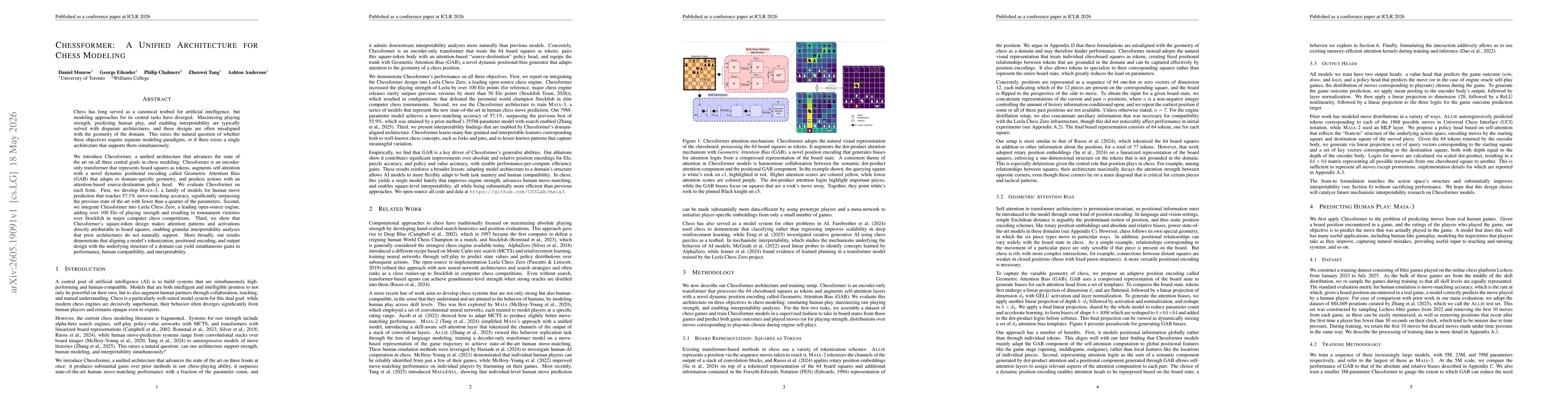 Thumbnail for Chessformer: A Unified Architecture for Chess Modeling
