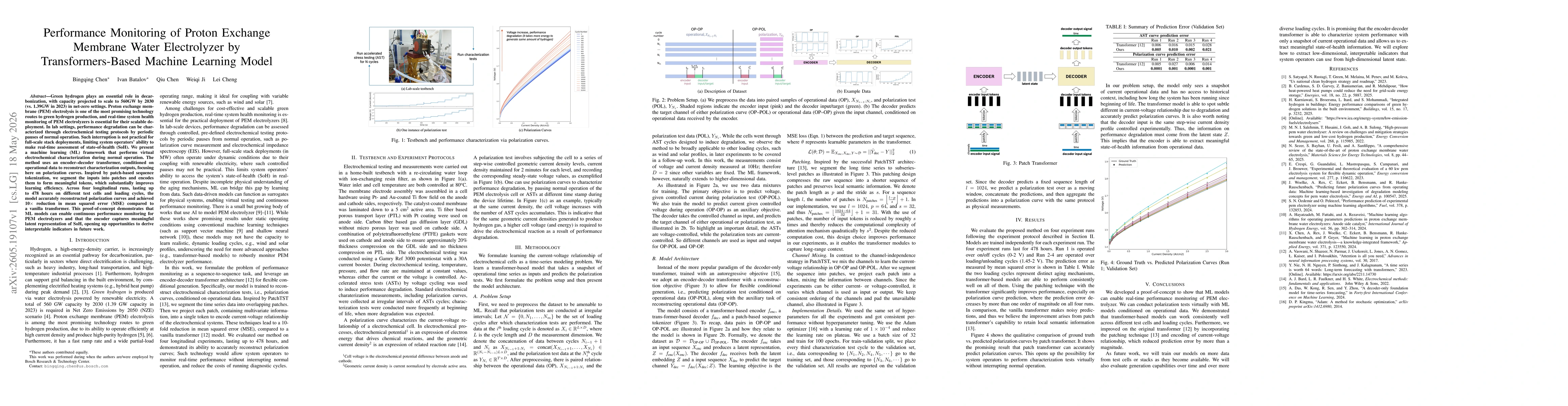 Thumbnail for Performance Monitoring of Proton Exchange Membrane Water Electrolyzer by Transformers-Based Machine Learning Model