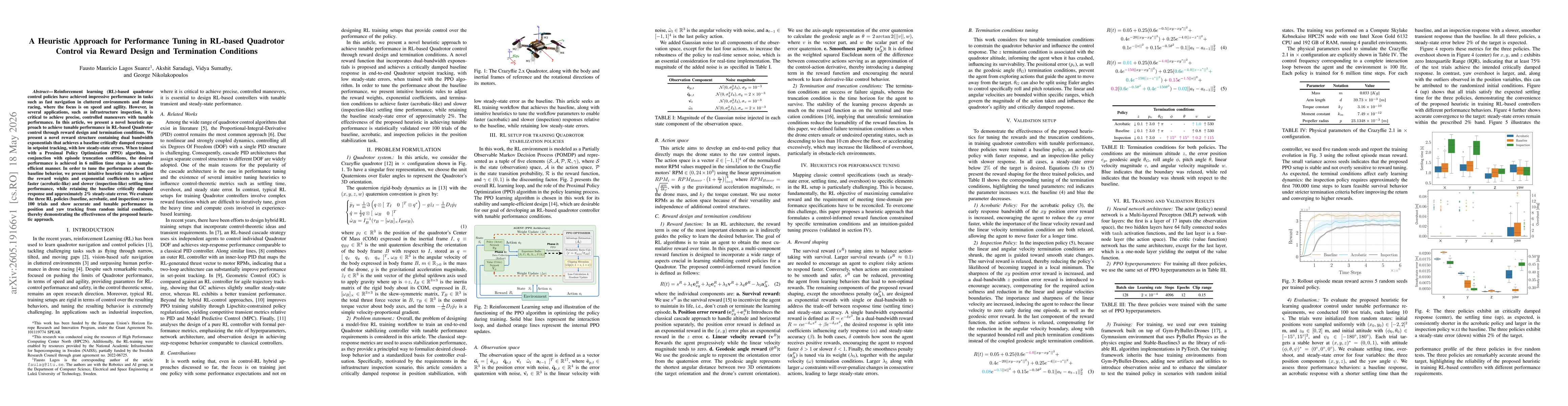 Thumbnail for A Heuristic Approach for Performance Tuning in RL-based Quadrotor Control via Reward Design and Termination Conditions