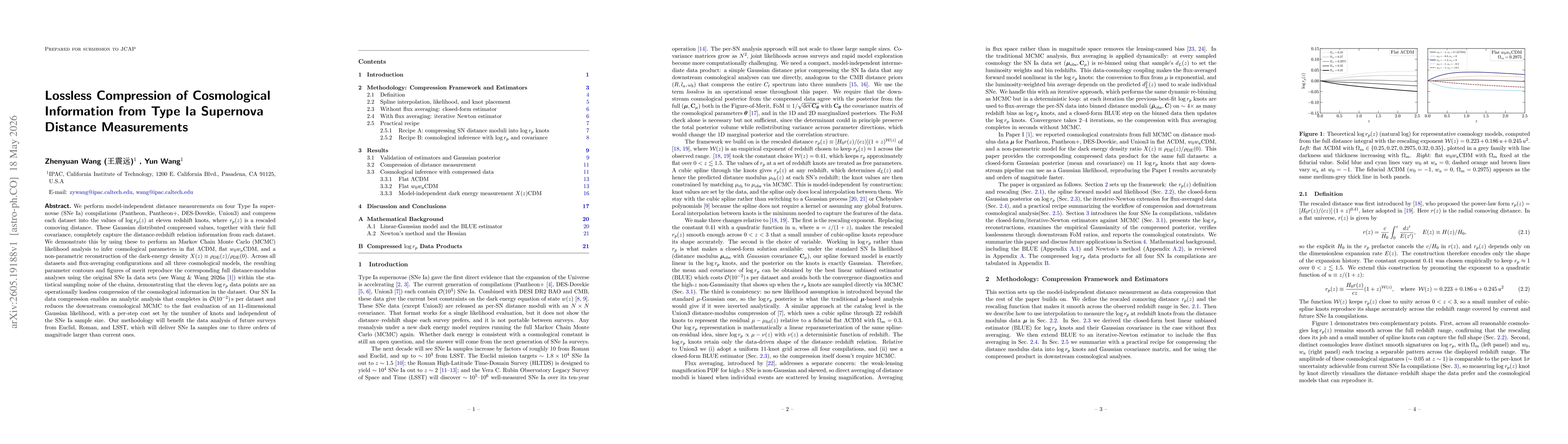 Thumbnail for Lossless Compression of Cosmological Information from Type Ia Supernova Distance Measurements