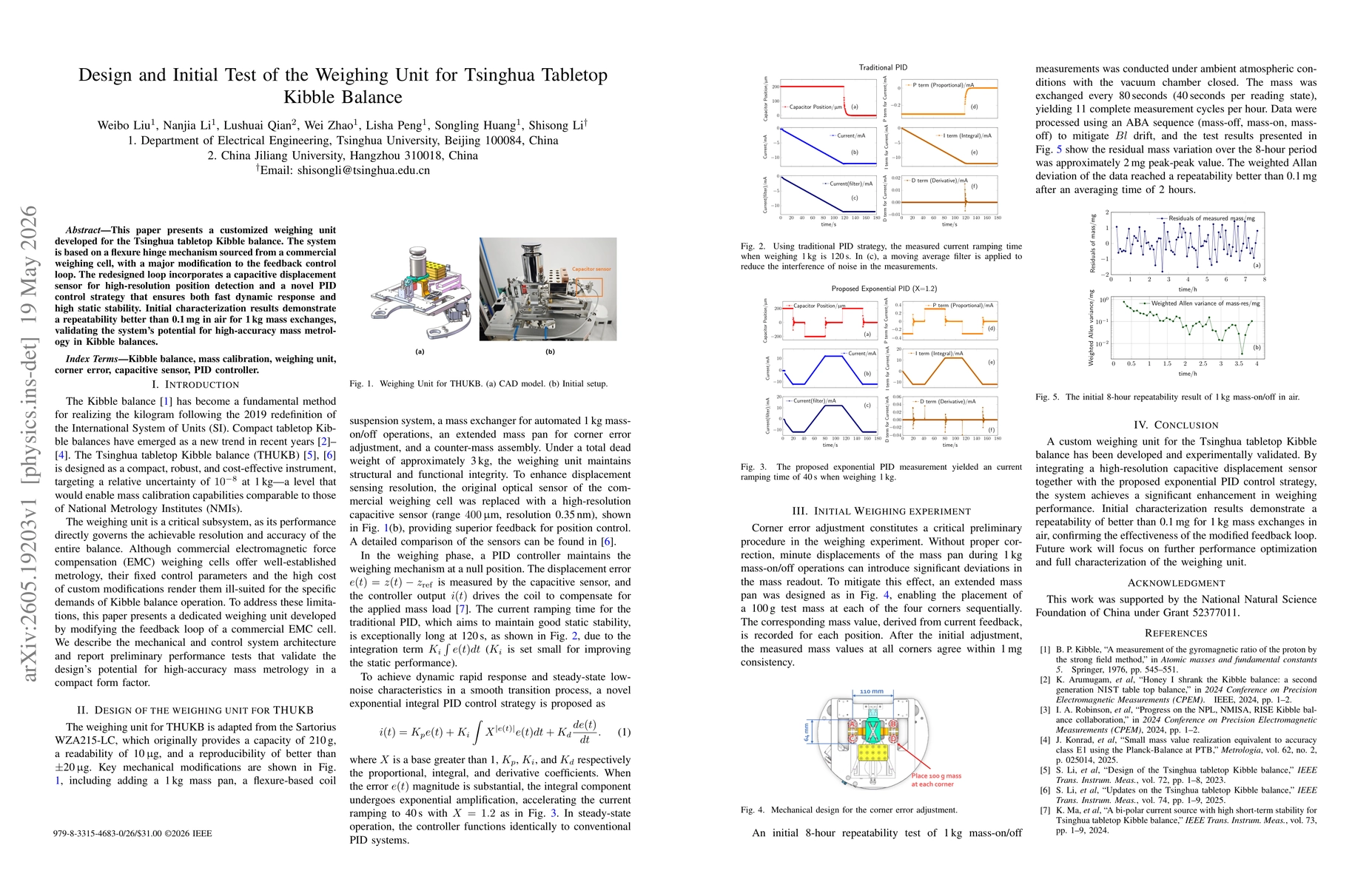 Thumbnail for Design and Initial Test of the Weighing Unit for Tsinghua Tabletop Kibble Balance