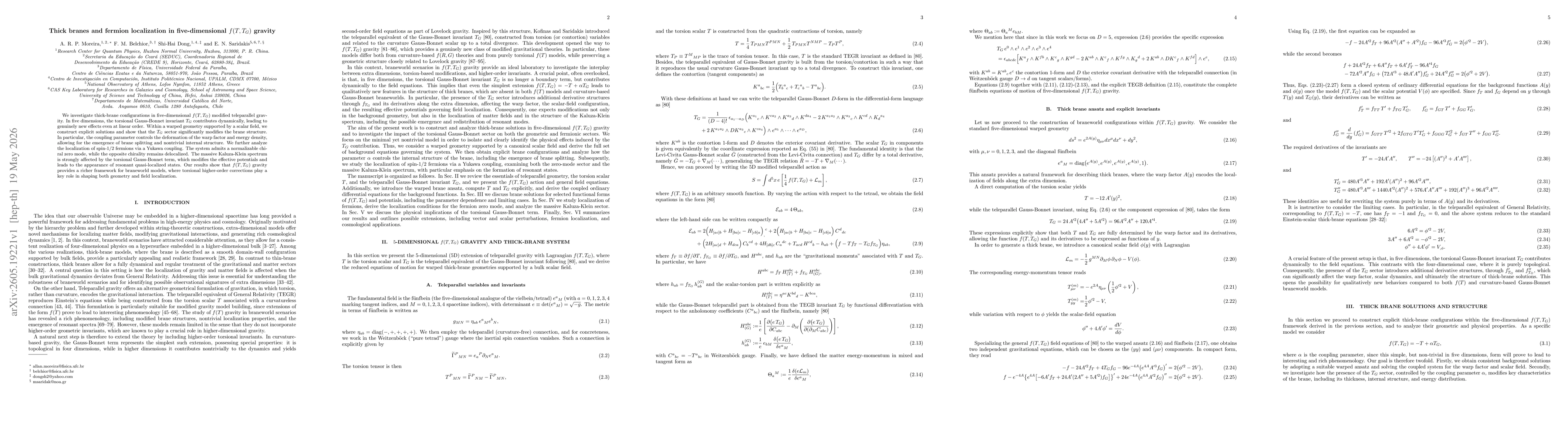 Thumbnail for Thick branes and fermion localization in five-dimensional $f(T,T_G)$ gravity