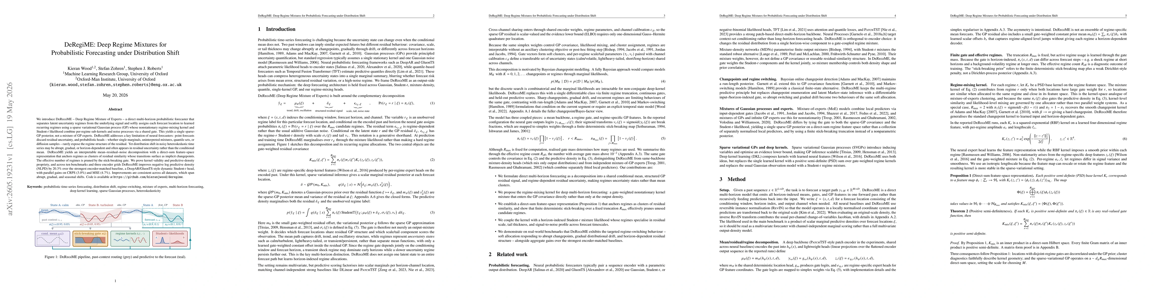Thumbnail for DeRegiME: Deep Regime Mixtures for Probabilistic Forecasting under Distribution Shift
