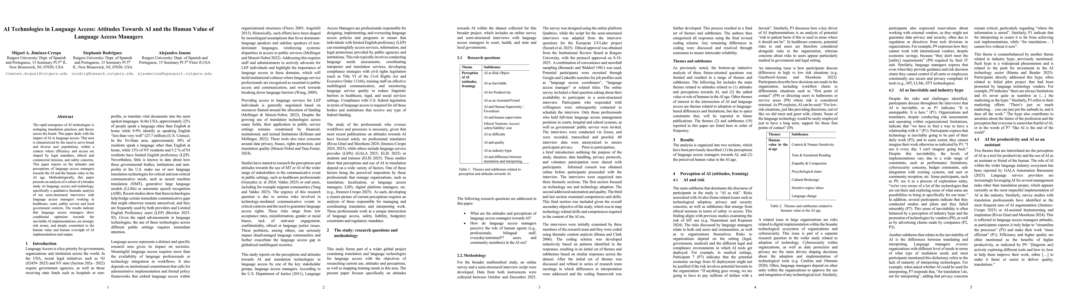 Thumbnail for AI Technologies in Language Access: Attitudes Towards AI and the Human Value of Language Access Managers