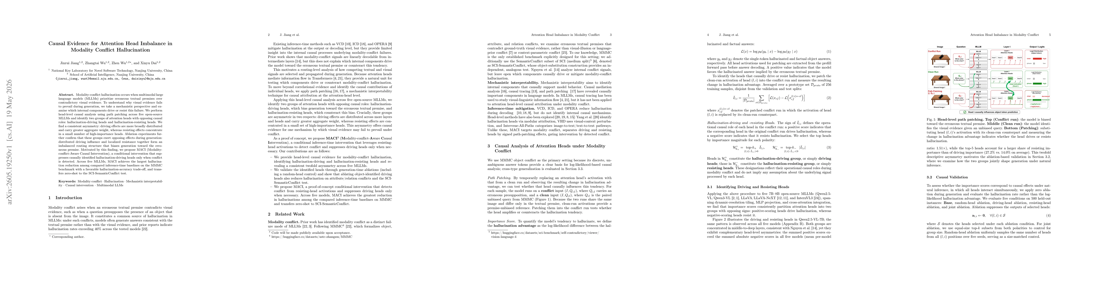 Thumbnail for Causal Evidence for Attention Head Imbalance in Modality Conflict Hallucination