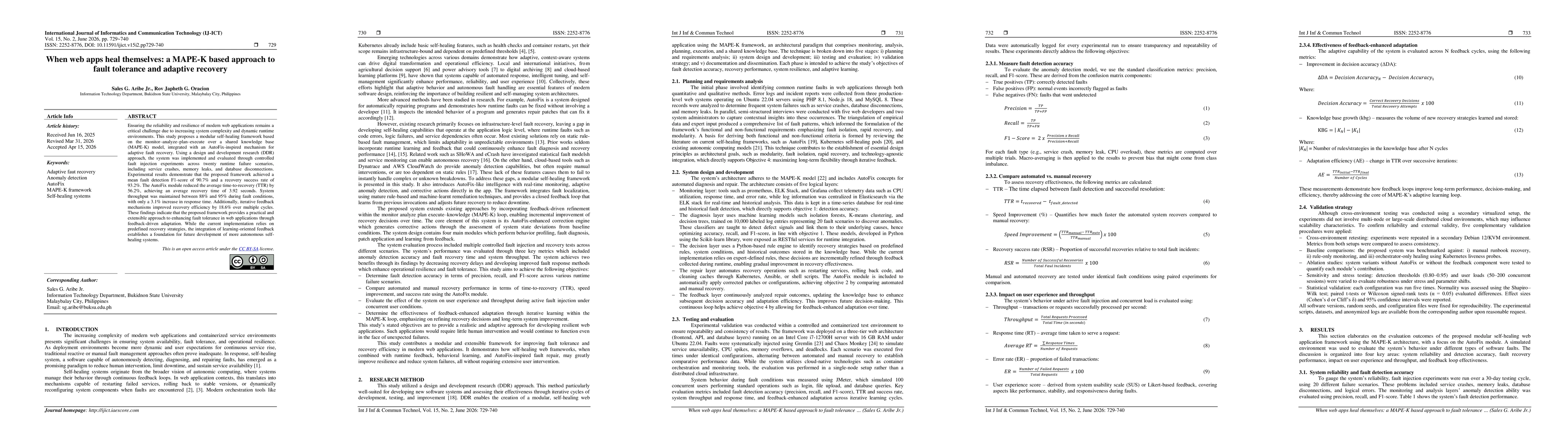 Thumbnail for When Web Apps Heal Themselves: A MAPE-K Based Approach to Fault Tolerance and Adaptive Recovery