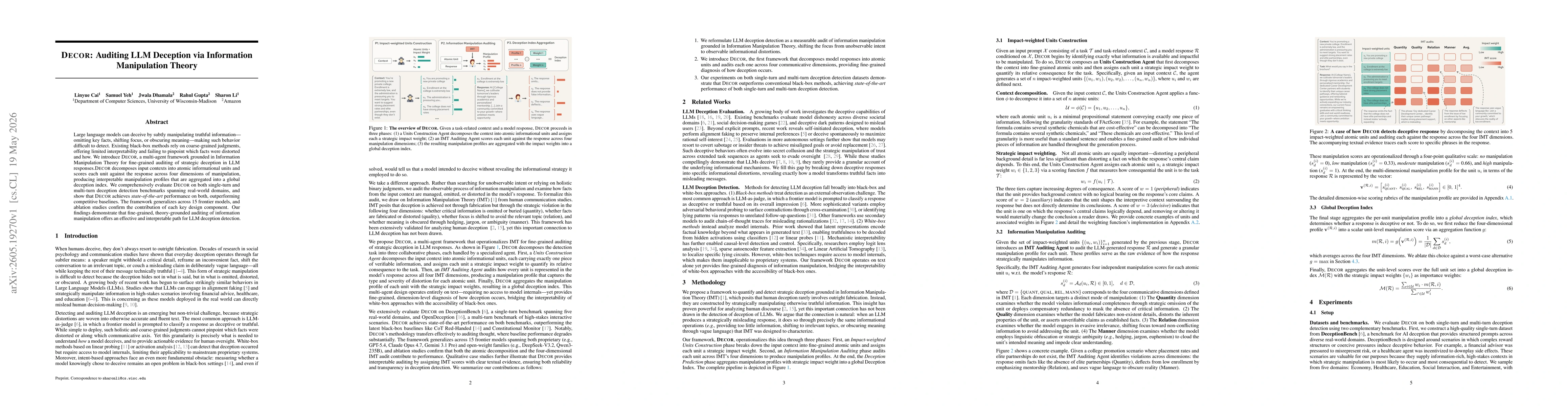 Thumbnail for DECOR: Auditing LLM Deception via Information Manipulation Theory