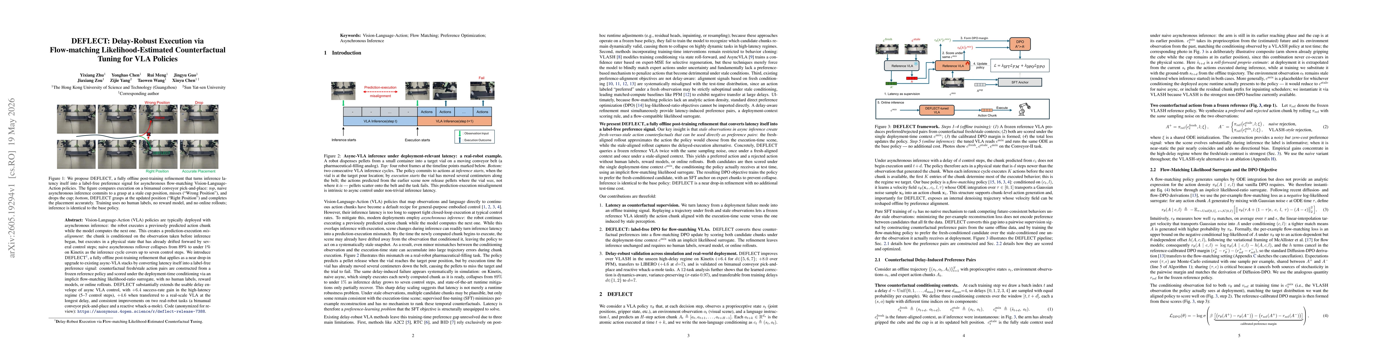 Thumbnail for DEFLECT: Delay-Robust Execution via Flow-matching Likelihood-Estimated Counterfactual Tuning for VLA Policies
