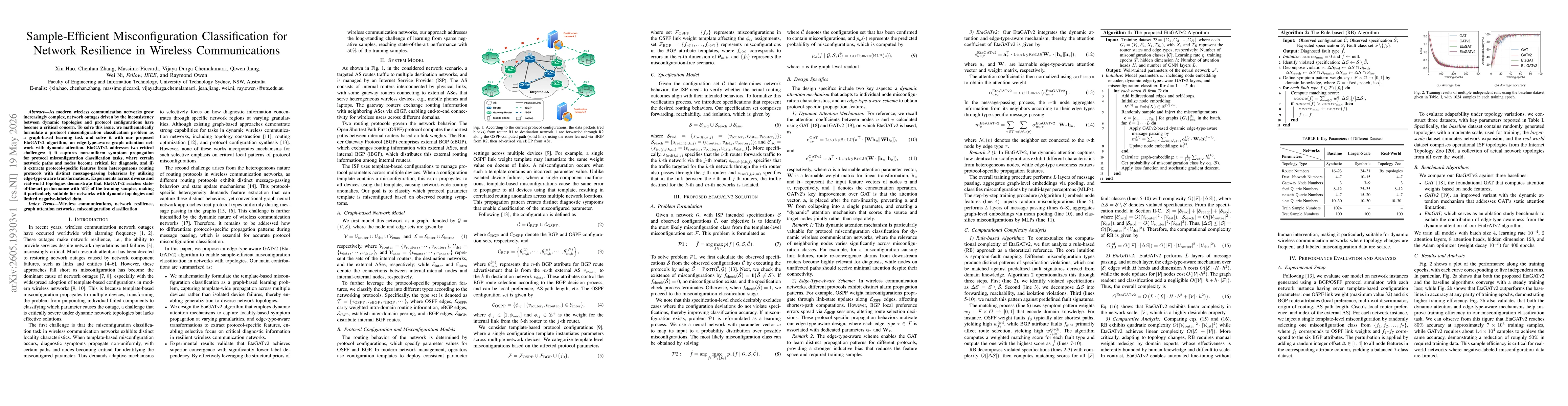 Thumbnail for Sample-Efficient Misconfiguration Classification for Network Resilience in Wireless Communications