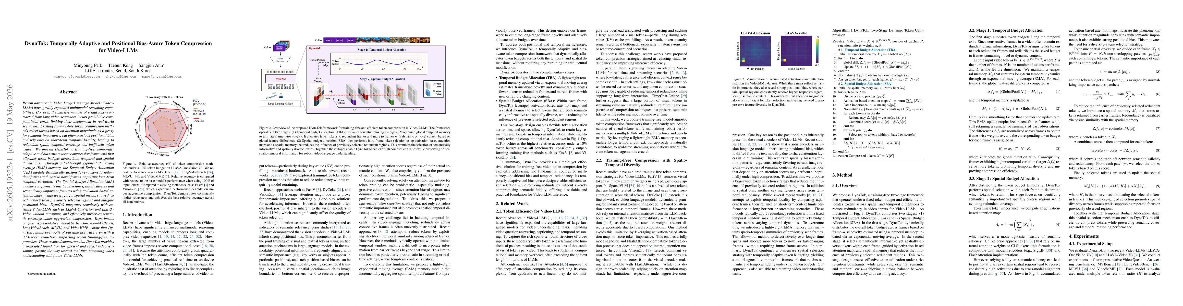 Thumbnail for DynaTok: Temporally Adaptive and Positional Bias-Aware Token Compression for Video-LLMs