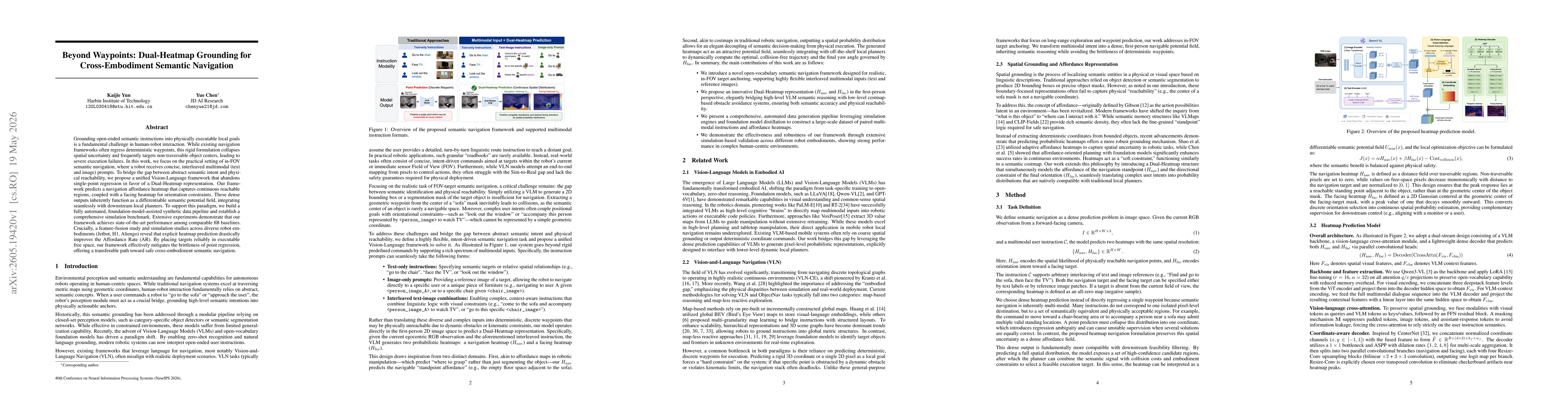 Thumbnail for Beyond Waypoints: Dual-Heatmap Grounding for Cross-Embodiment Semantic Navigation