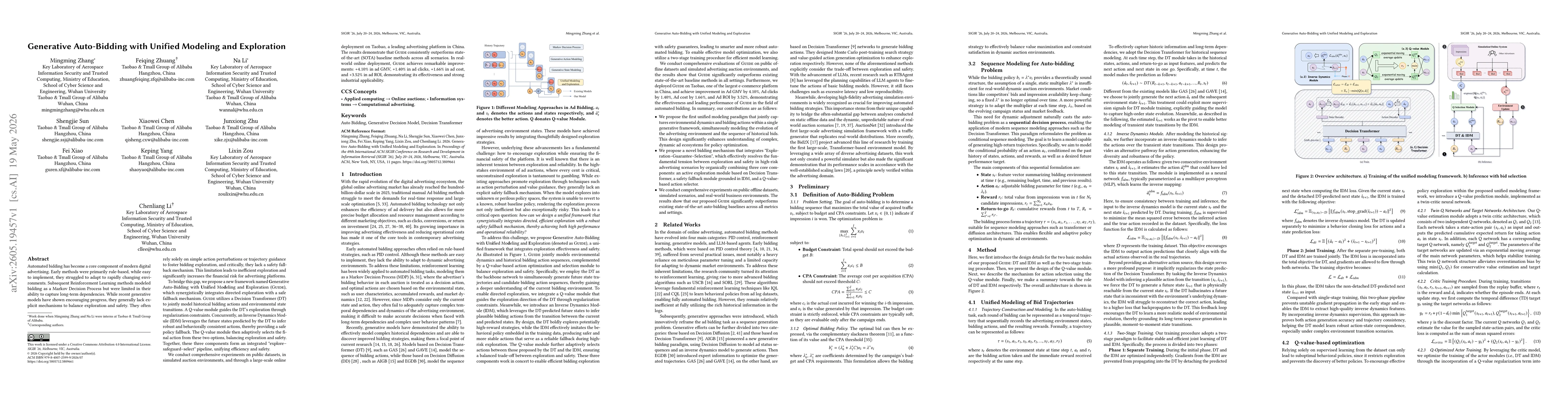 Thumbnail for Generative Auto-Bidding with Unified Modeling and Exploration