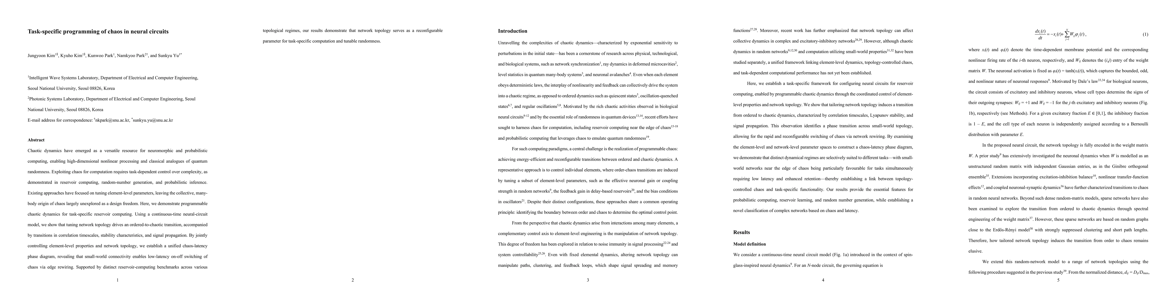 Thumbnail for Task-specific programming of chaos in neural circuits