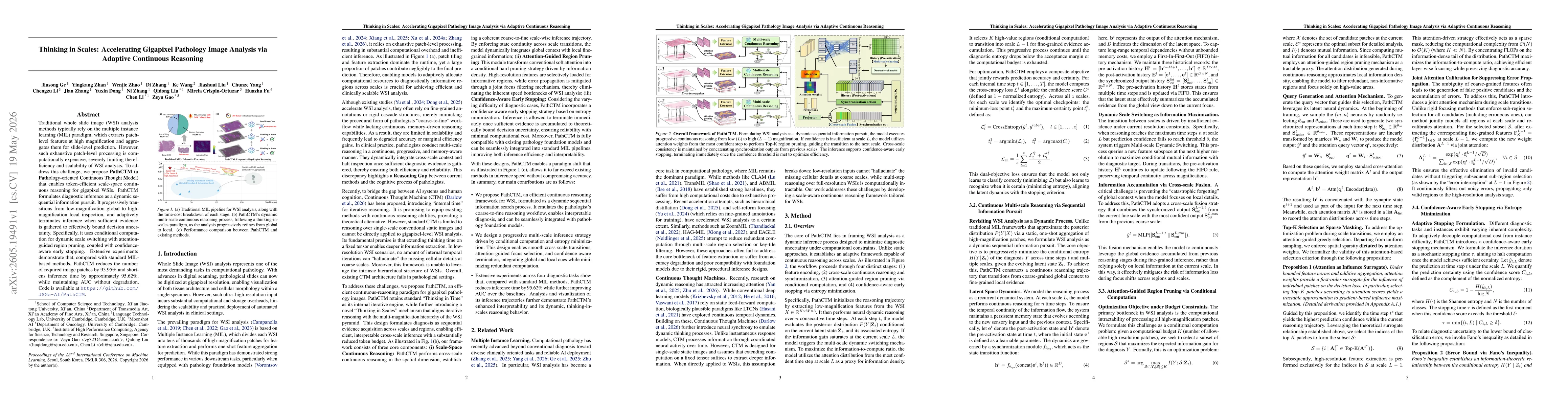 Thumbnail for Thinking in Scales: Accelerating Gigapixel Pathology Image Analysis via Adaptive Continuous Reasoning
