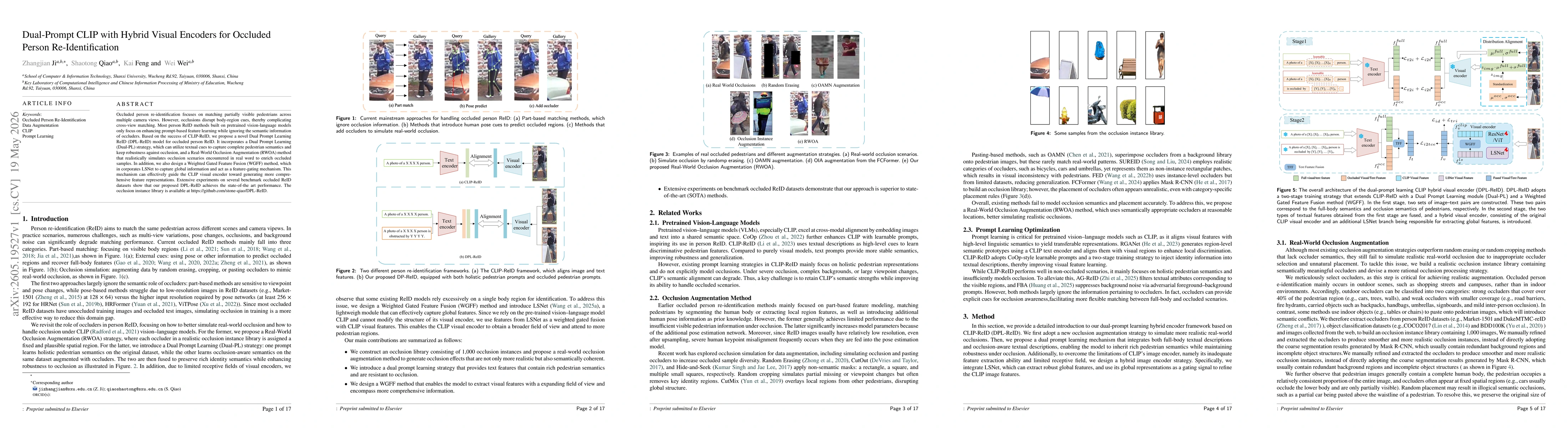 Thumbnail for Dual-Prompt CLIP with Hybrid Visual Encoders for Occluded Person Re-Identification