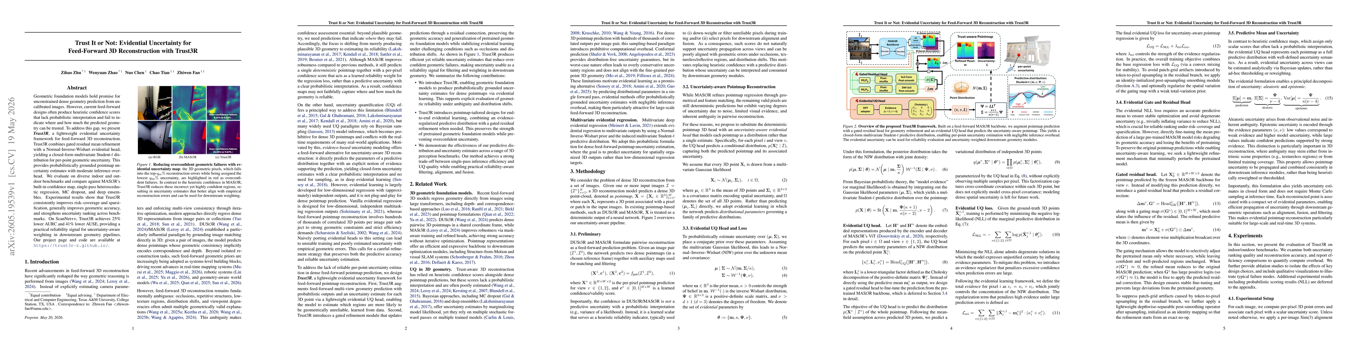 Thumbnail for Trust It or Not: Evidential Uncertainty for Feed-Forward 3D Reconstruction with Trust3R