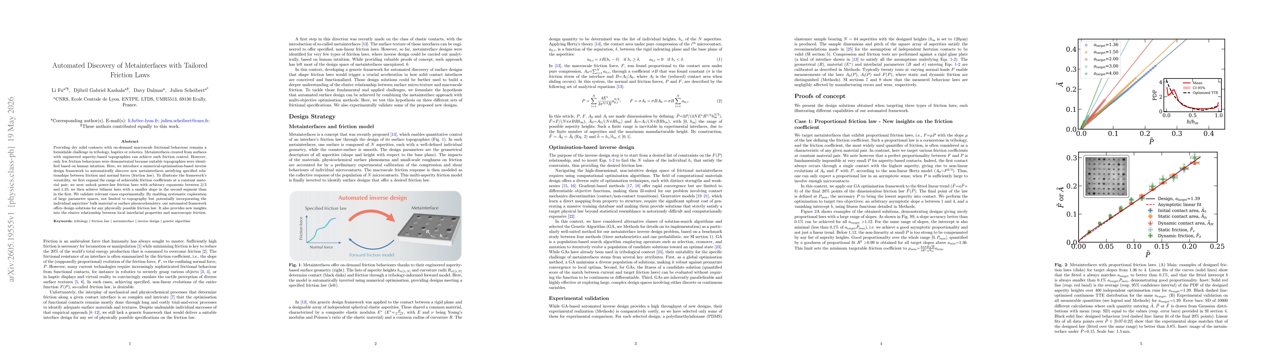 Thumbnail for Automated Discovery of Metainterfaces with Tailored Friction Laws