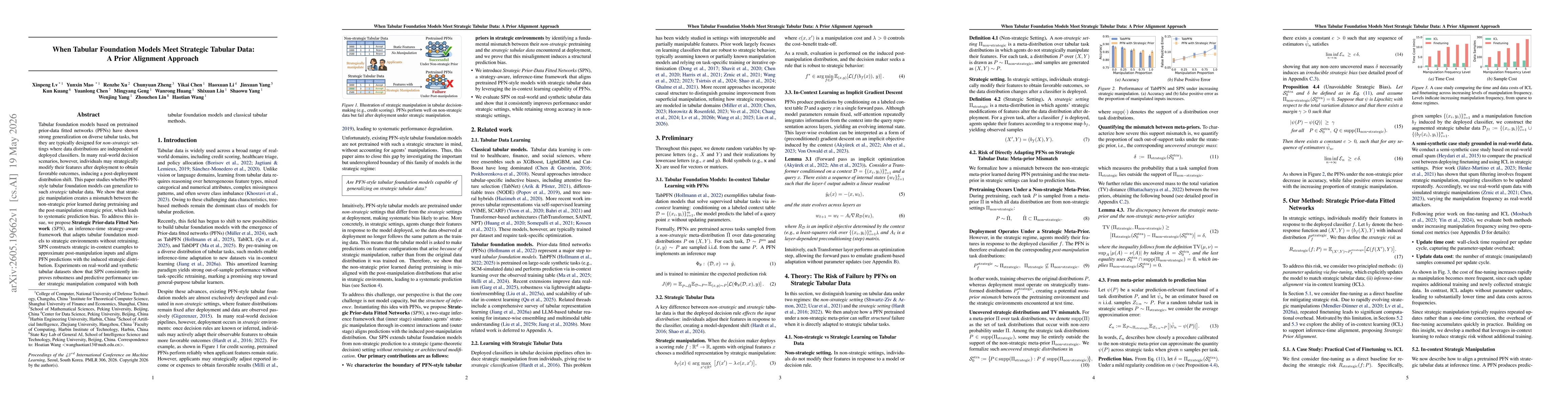 Thumbnail for When Tabular Foundation Models Meet Strategic Tabular Data: A Prior Alignment Approach