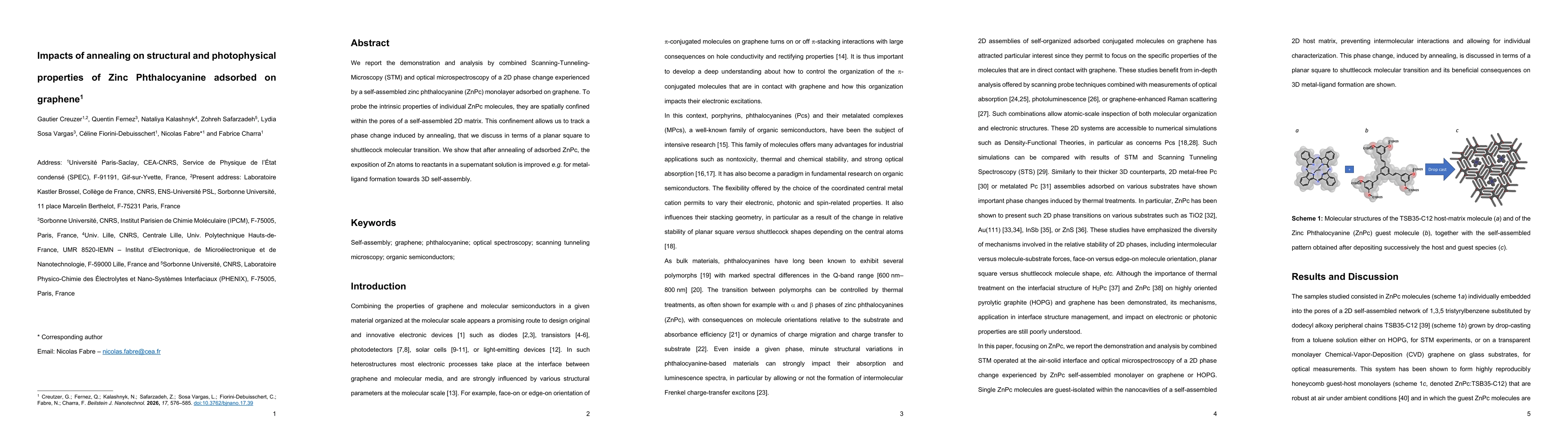 Thumbnail for Impacts of annealing on structural and photophysical properties of zinc phthalocyanine adsorbed on graphene