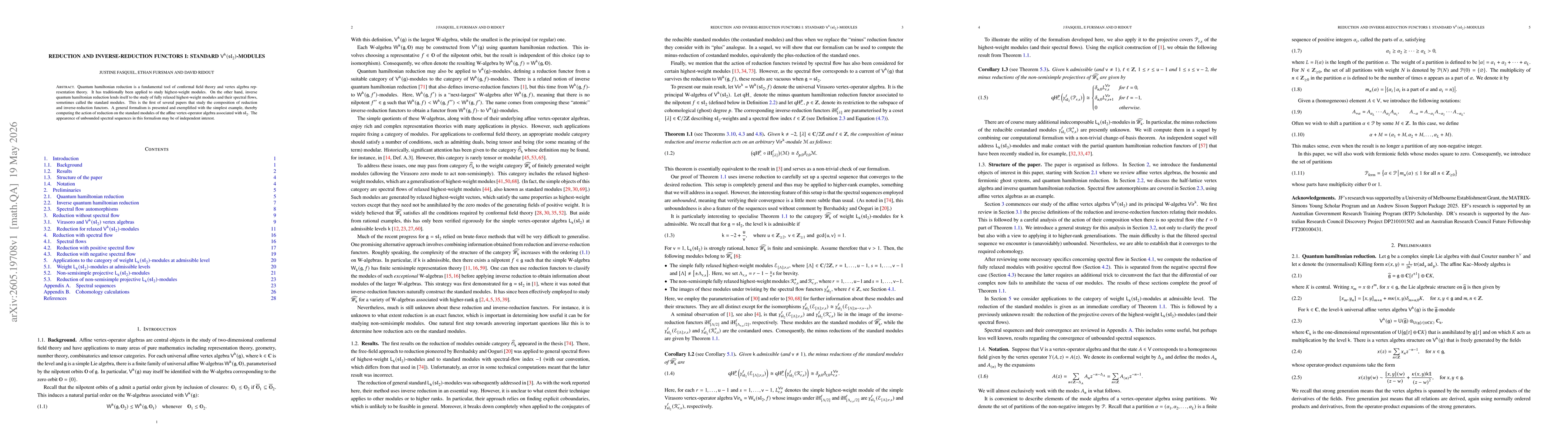 Thumbnail for Reduction and inverse-reduction functors I: standard $\mathsf{V^k}(\mathfrak{sl}_2)$-modules