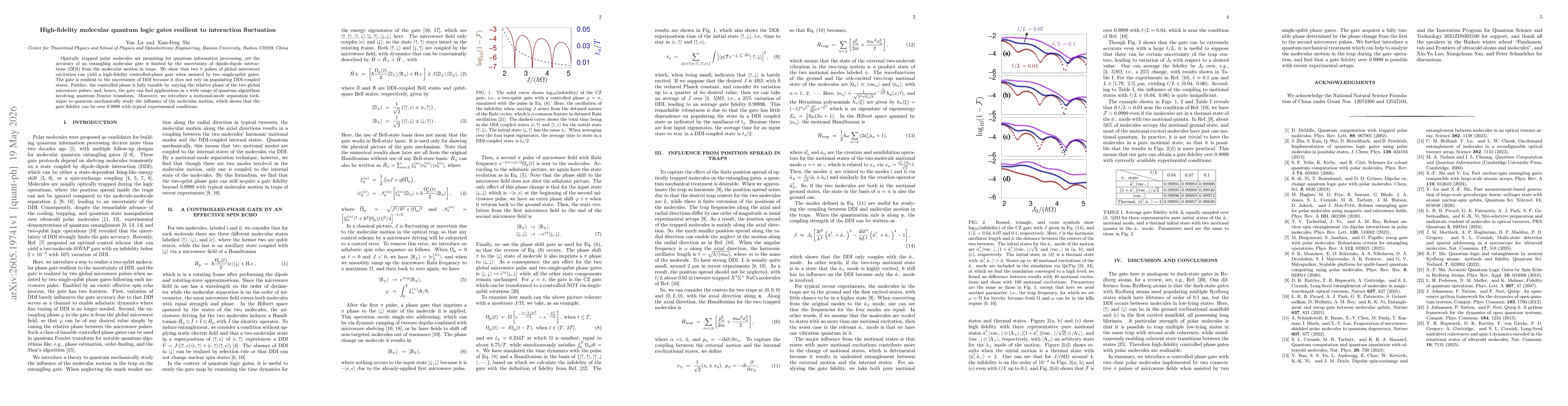 Thumbnail for High-fidelity molecular quantum logic gates resilient to interaction fluctuation