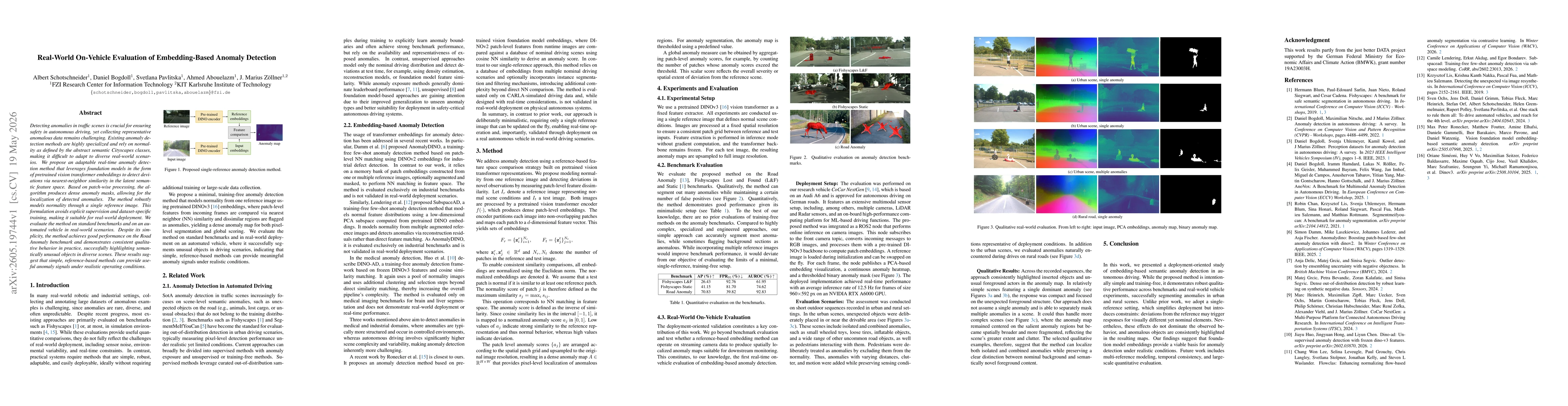 Thumbnail for Real-World On-Vehicle Evaluation of Embedding-Based Anomaly Detection