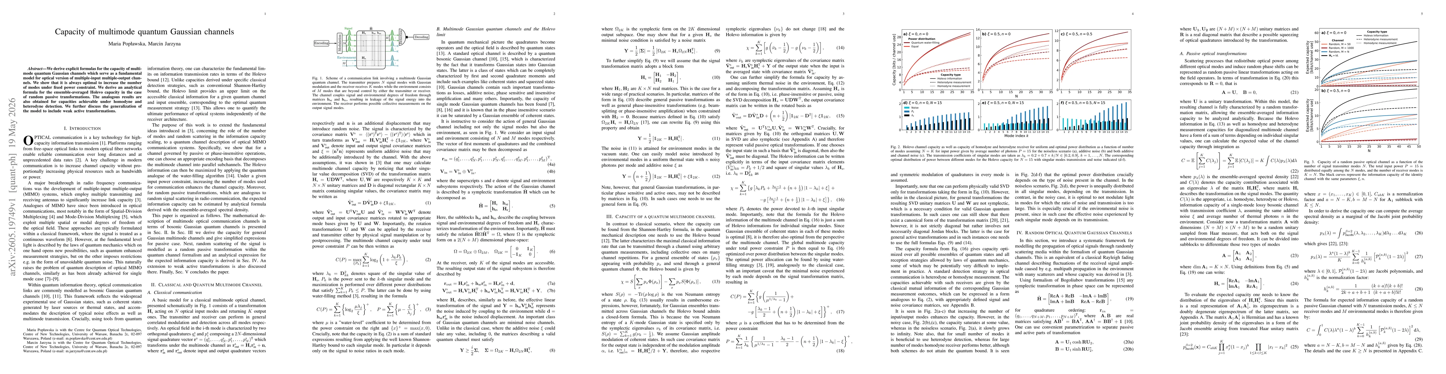 Thumbnail for Capacity of multimode quantum Gaussian channels