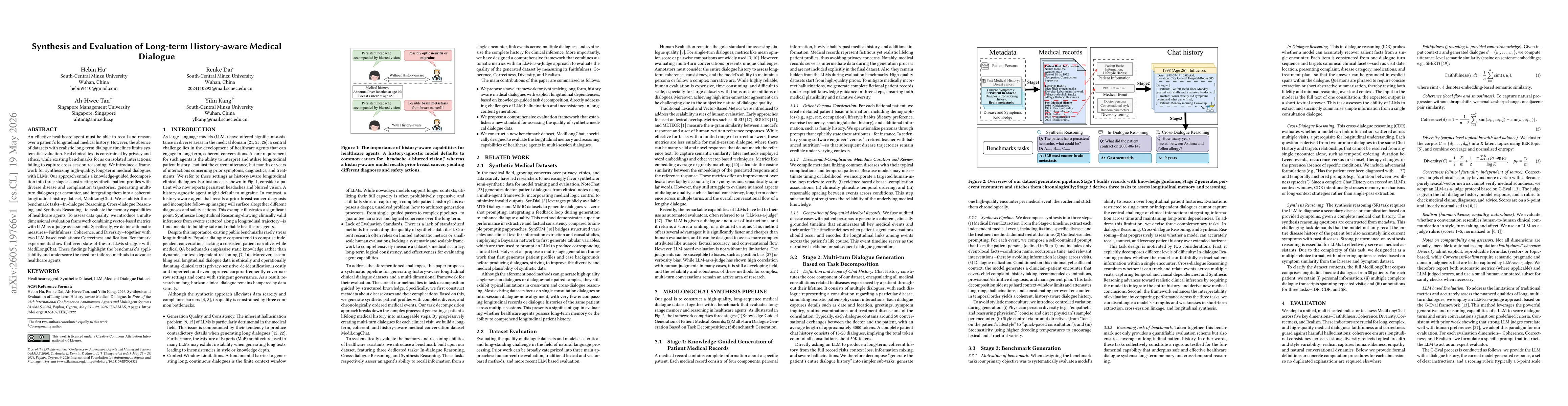 Thumbnail for Synthesis and Evaluation of Long-term History-aware Medical Dialogue