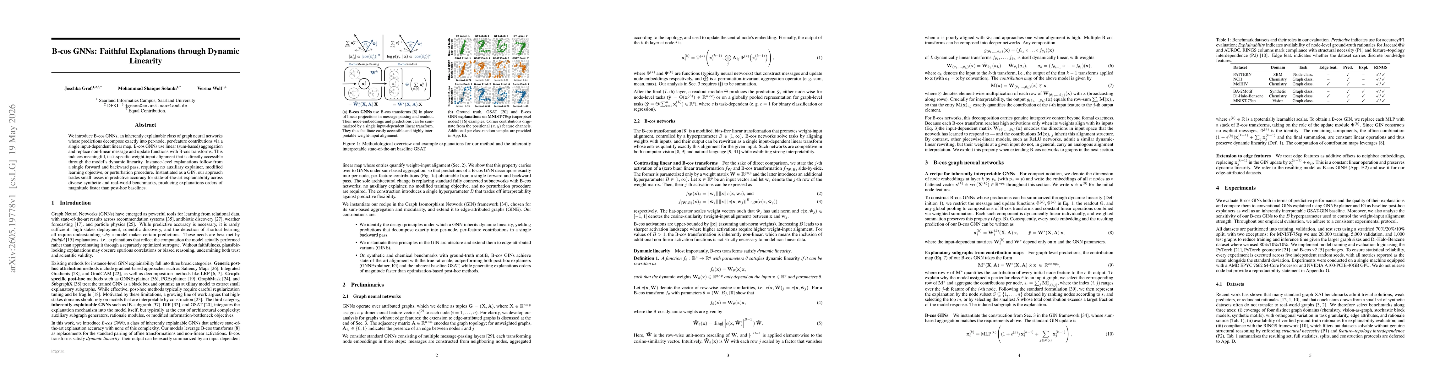 Thumbnail for B-cos GNNs: Faithful Explanations through Dynamic Linearity