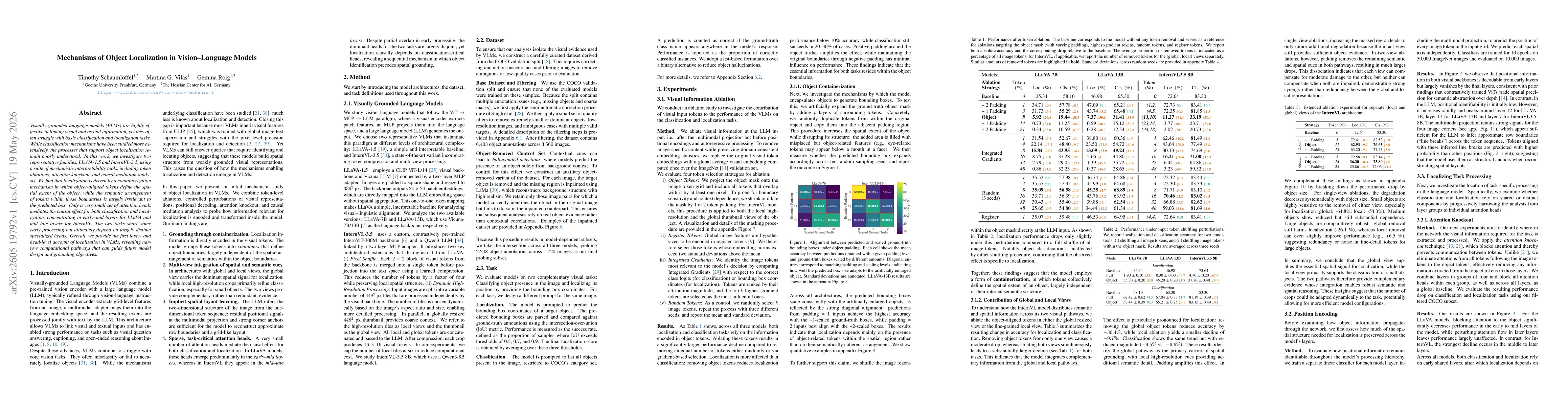 Thumbnail for Mechanisms of Object Localization in Vision-Language Models