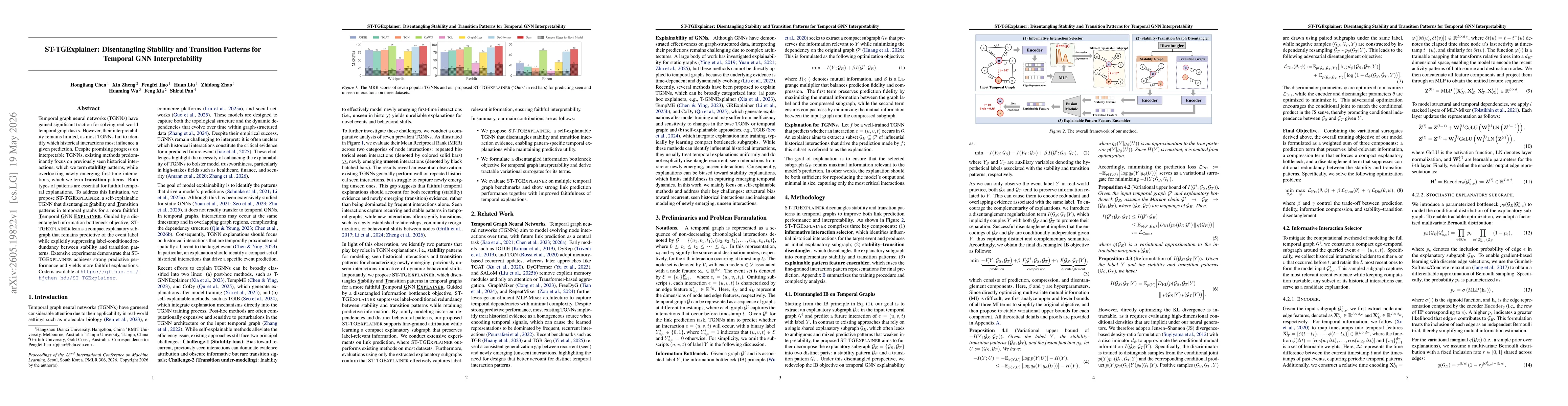 Thumbnail for ST-TGExplainer: Disentangling Stability and Transition Patterns for Temporal GNN Interpretability