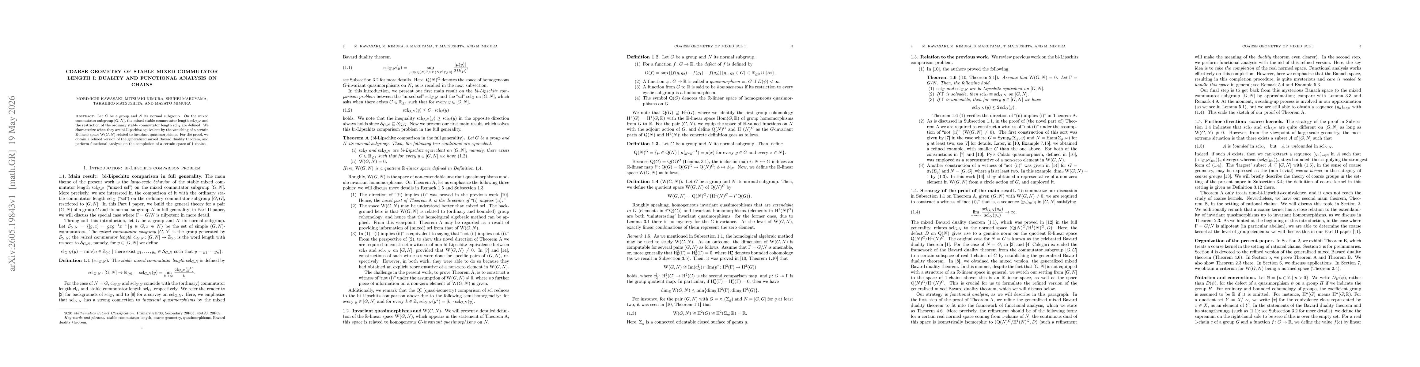 Thumbnail for Coarse geometry of stable mixed commutator length I: duality and functional analysis on chains
