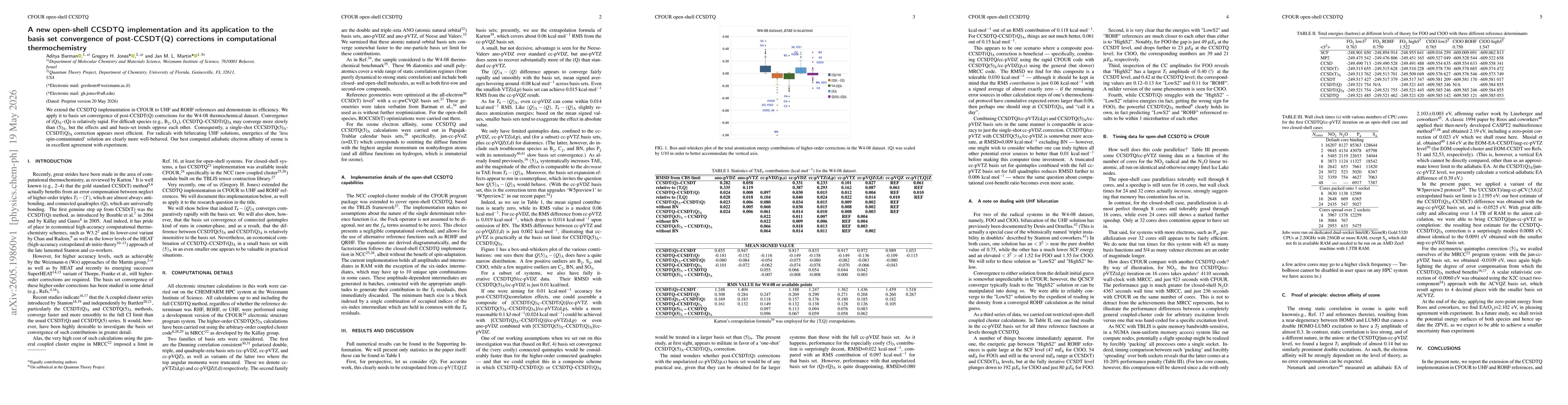Thumbnail for A new open-shell CCSDTQ implementation and its application to the basis set convergence of post-CCSDT(Q) corrections in computational thermochemistry