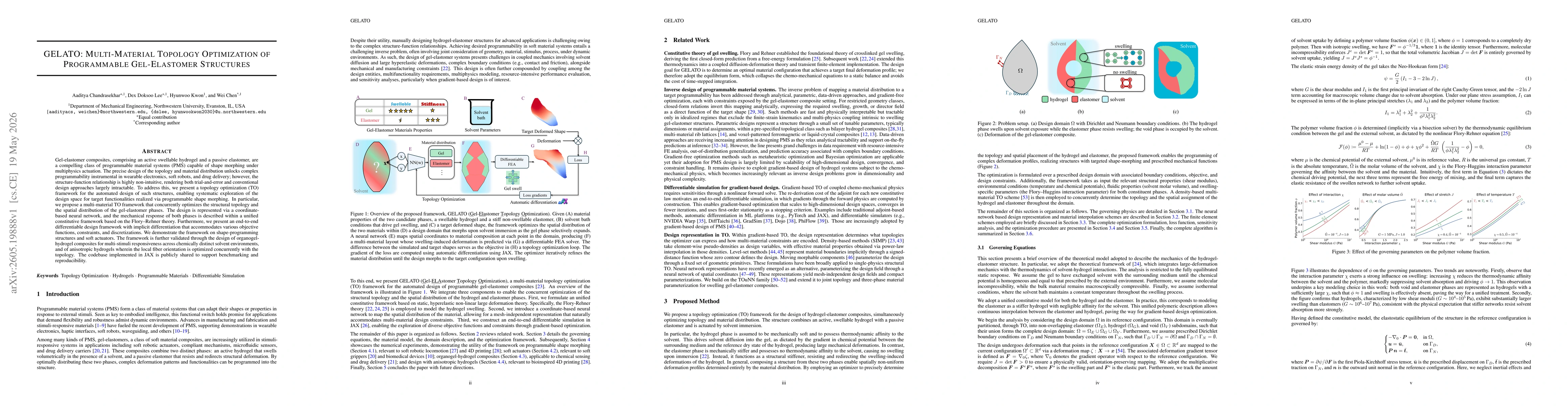 Thumbnail for GELATO: Multi-Material Topology Optimization of Programmable Gel-Elastomer Structures