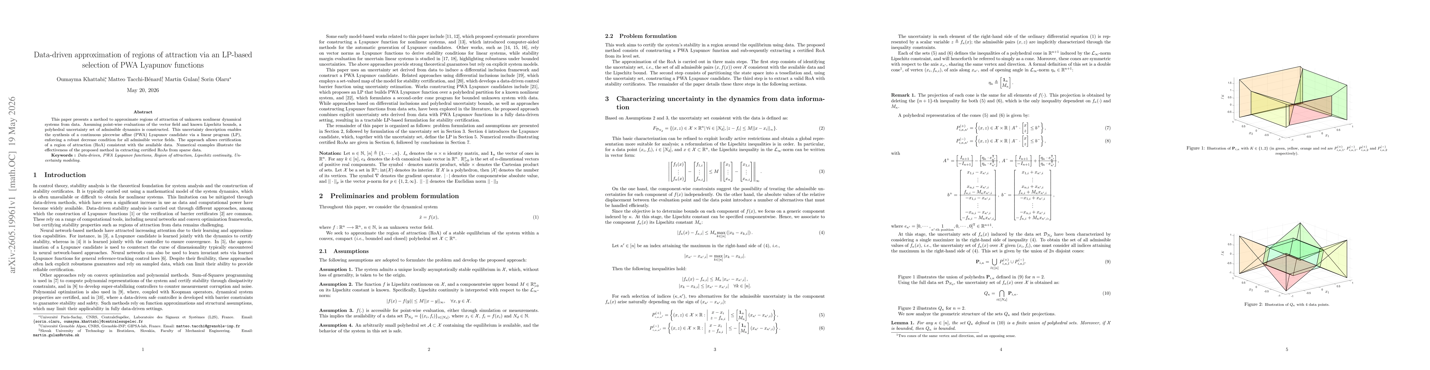 Thumbnail for Data-driven approximation of regions of attraction via an LP-based selection of PWA Lyapunov functions