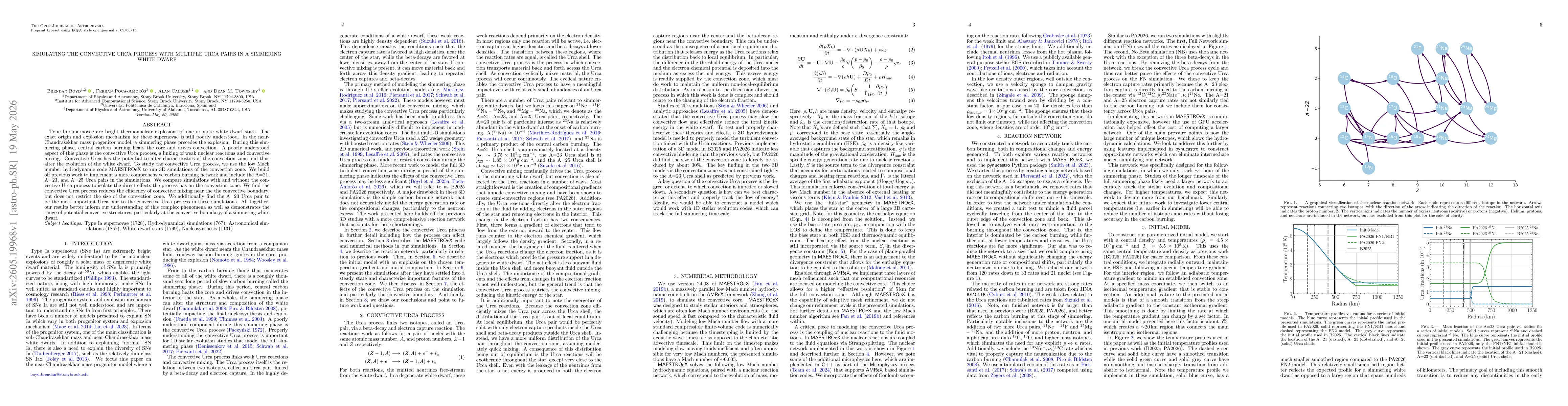 Thumbnail for Simulating the Convective Urca Process with Multiple Urca Pairs in a Simmering White Dwarf