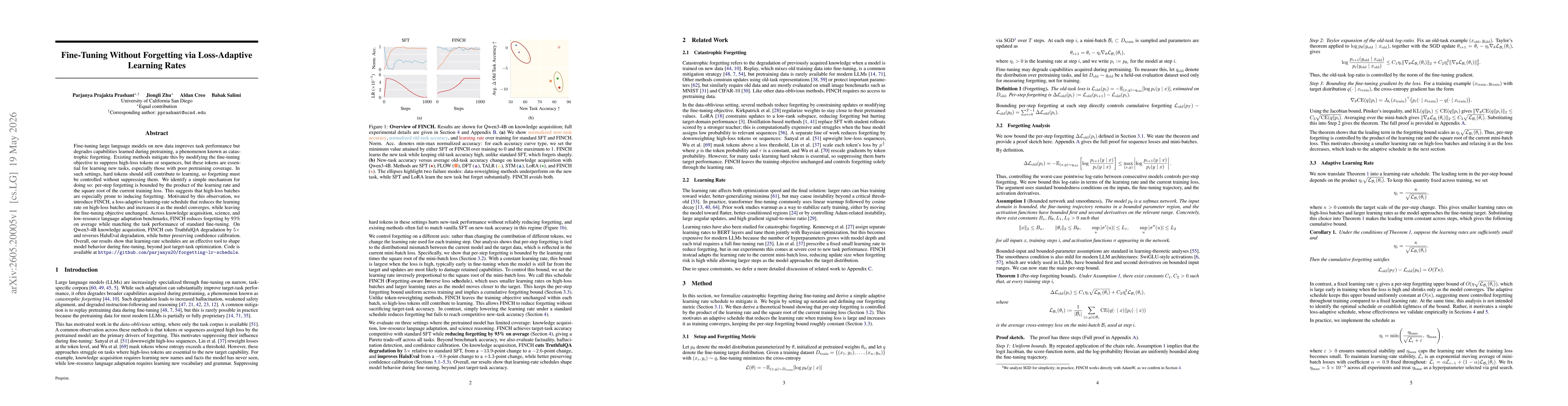 Thumbnail for Fine-Tuning Without Forgetting via Loss-Adaptive Learning Rates