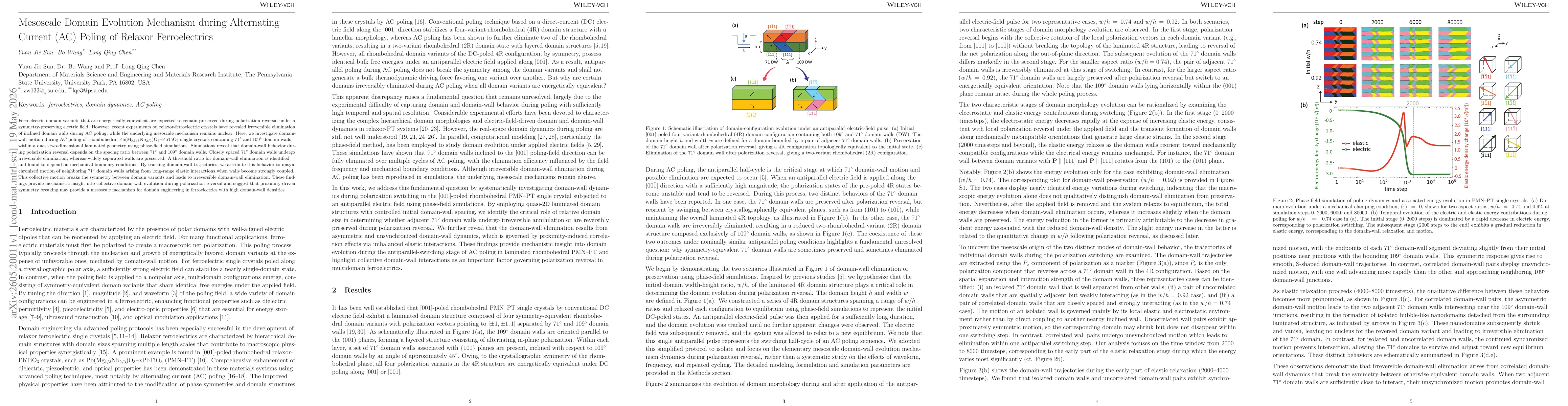 Thumbnail for Mesoscale Domain Evolution Mechanism during Alternating Current (AC) Poling of Relaxor Ferroelectrics