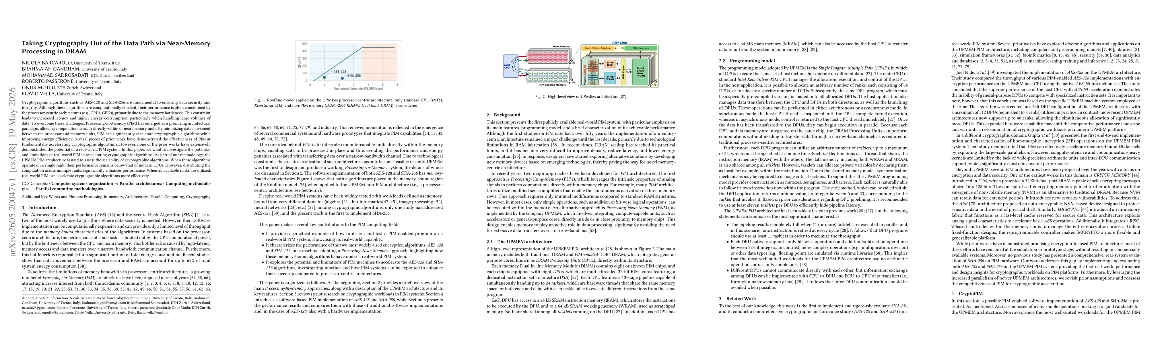 Thumbnail for Taking Cryptography Out of the Data Path via Near-Memory Processing in DRAM