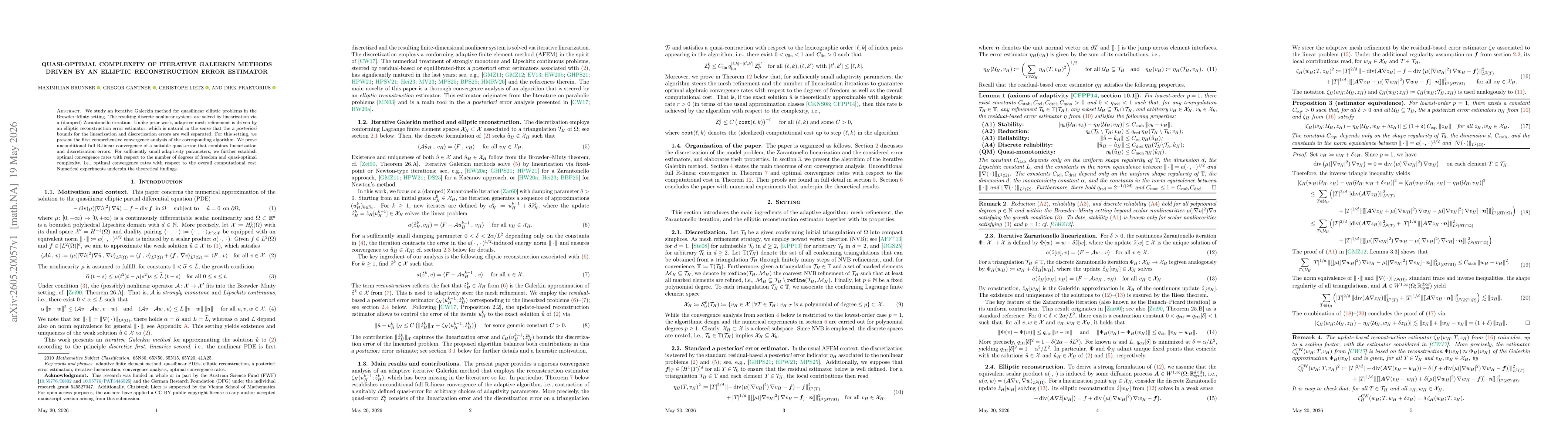 Thumbnail for Quasi-optimal complexity of iterative Galerkin methods driven by an elliptic reconstruction error estimator