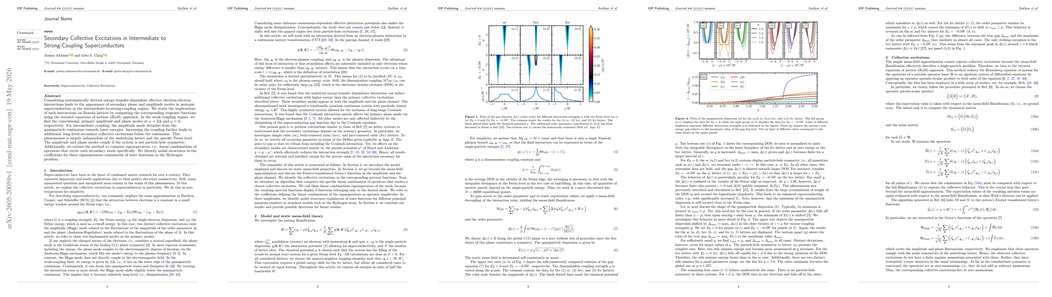 Thumbnail for Secondary Collective Excitations in Intermediate to Strong-Coupling Superconductors
