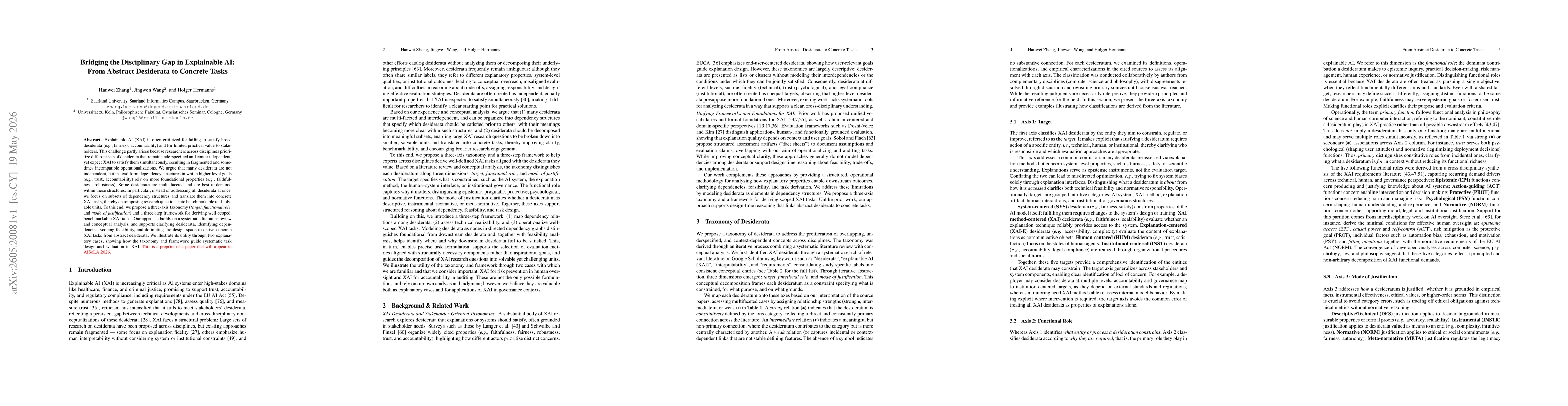 Thumbnail for Bridging the Disciplinary Gap in Explainable AI: From Abstract Desiderata to Concrete Tasks