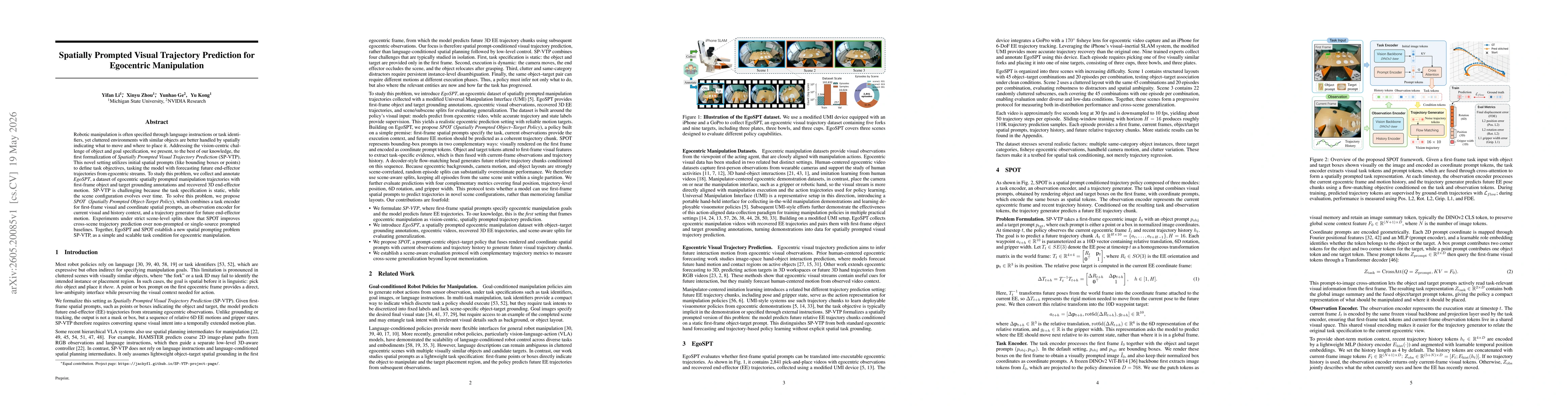 Thumbnail for Spatially Prompted Visual Trajectory Prediction for Egocentric Manipulation