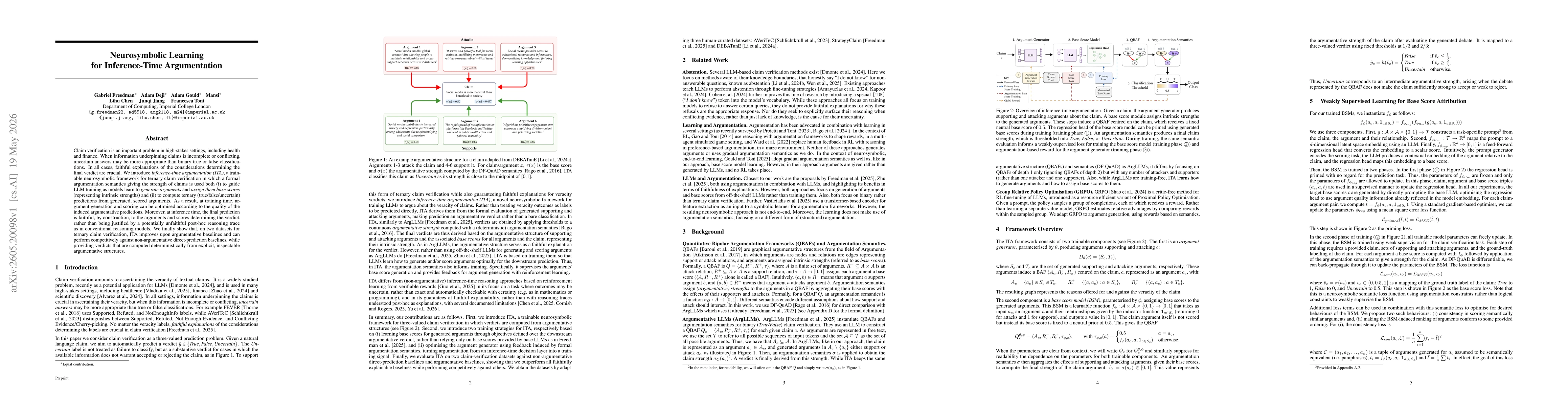 Thumbnail for Neurosymbolic Learning for Inference-Time Argumentation