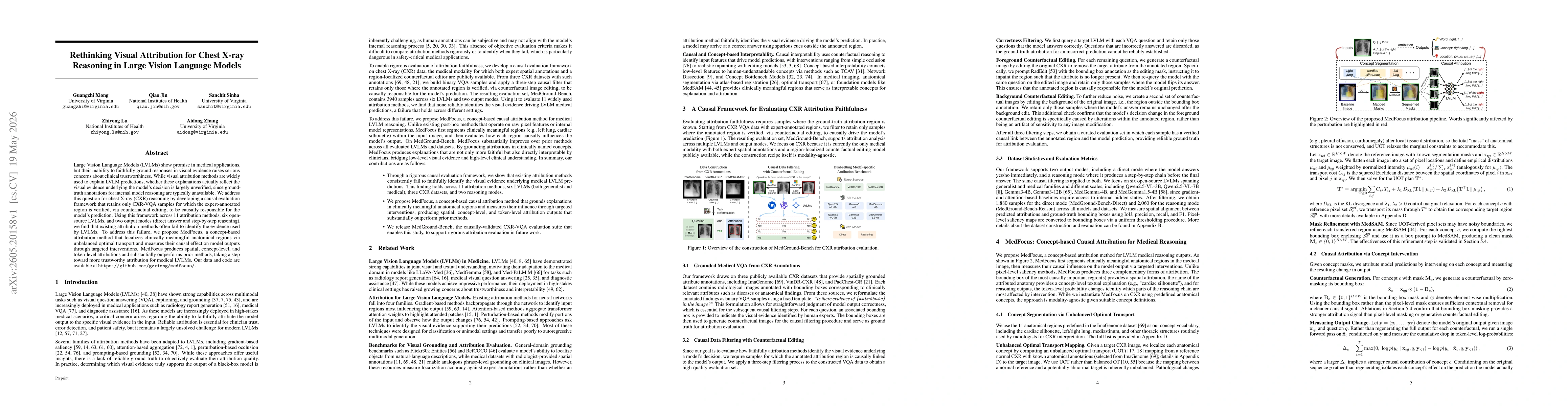 Thumbnail for Rethinking Visual Attribution for Chest X-ray Reasoning in Large Vision Language Models